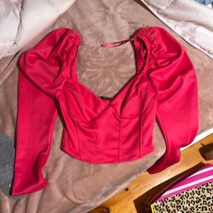 Zara pink corset top